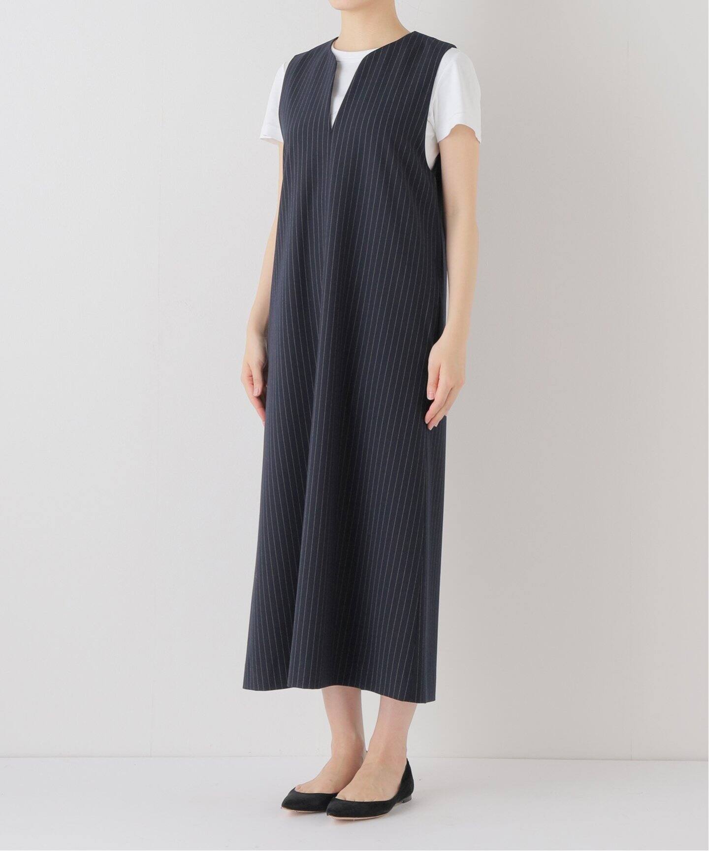 ツイルトロキーネックジャンパースカート（ワンピース）｜SLOBE IENA  