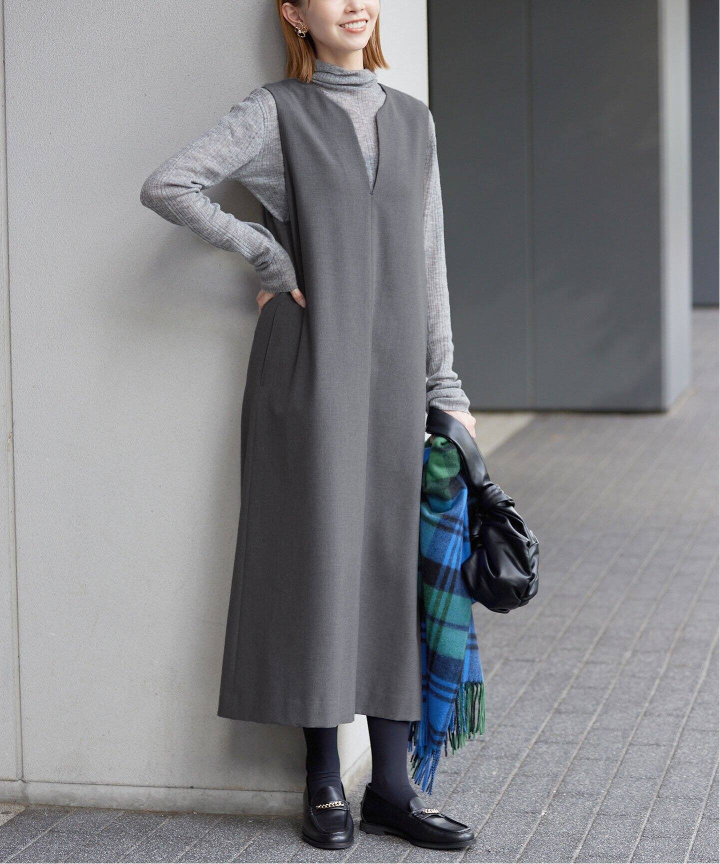 ツイルトロキーネックジャンパースカート（ワンピース）｜SLOBE IENA  