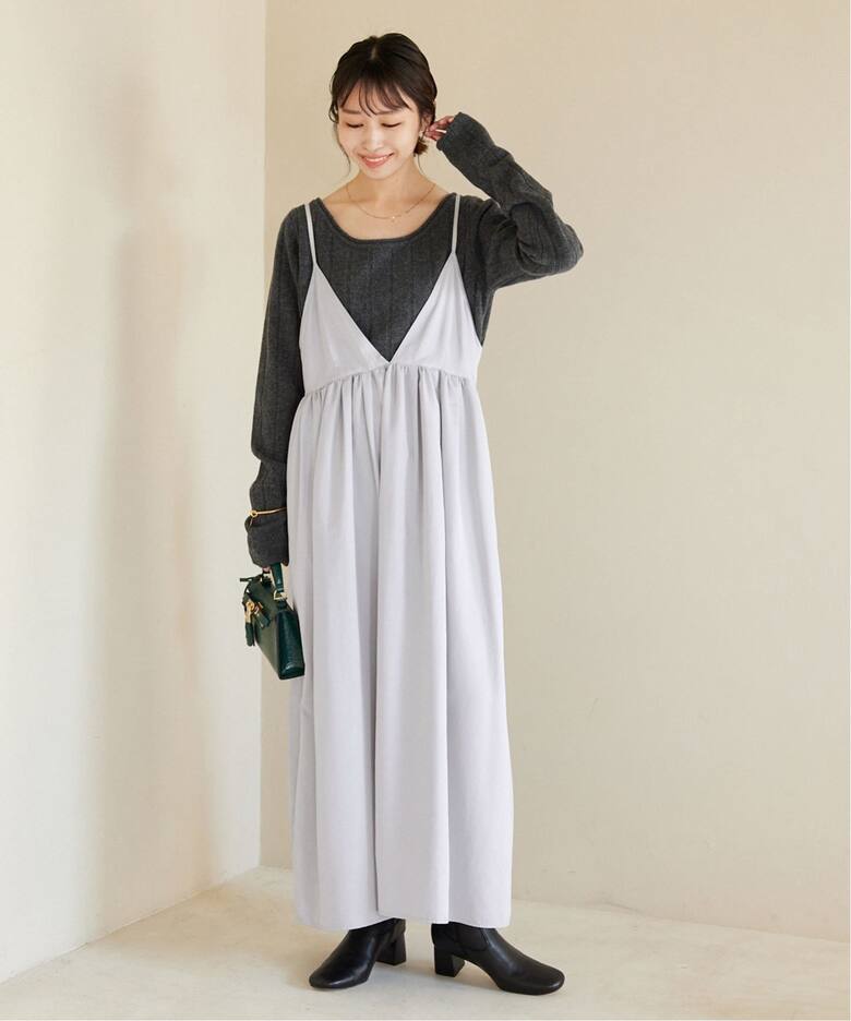 タフタ ギャザーキャミワンピース（ワンピース）｜SLOBE IENA  