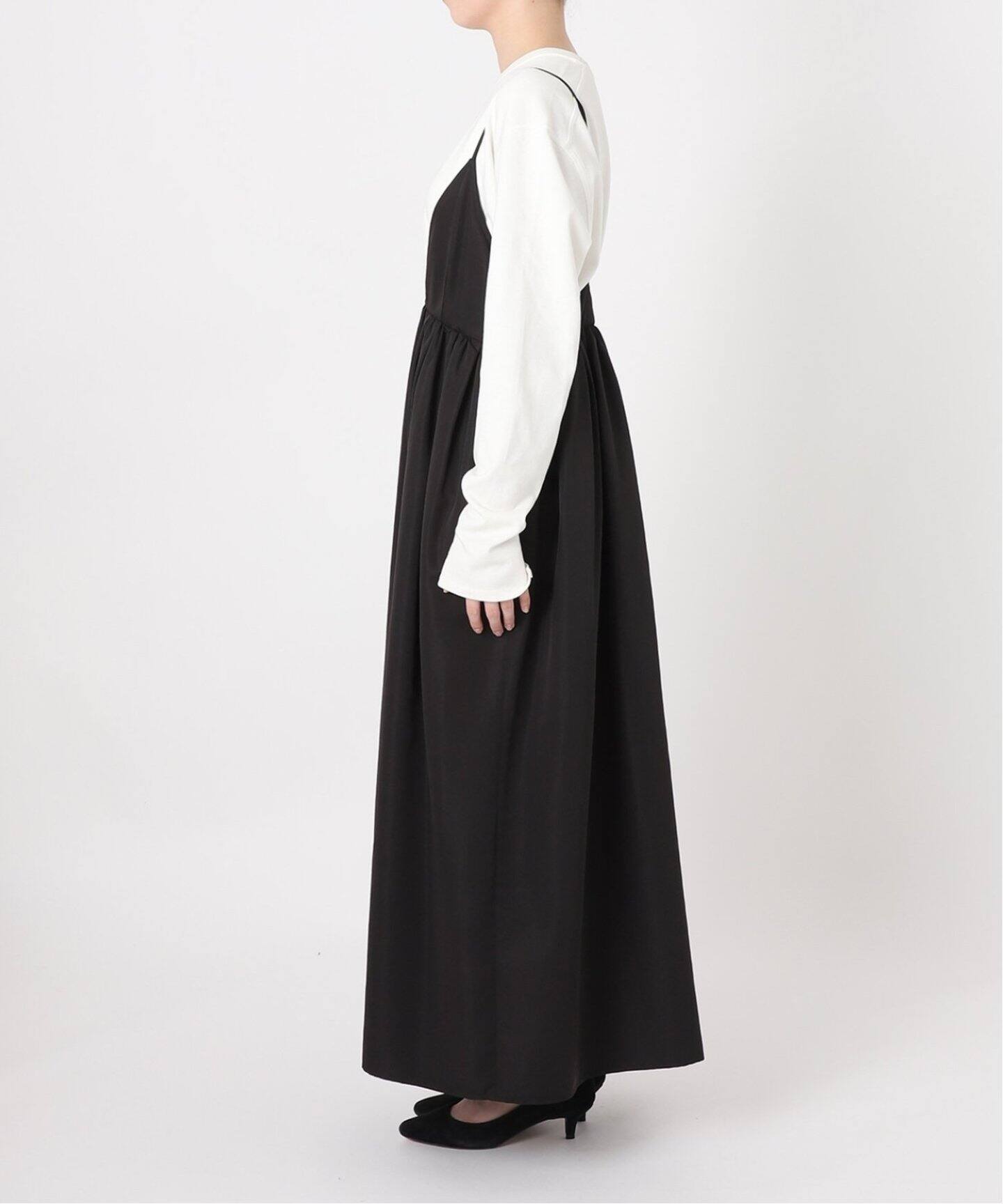 WEB限定/追加》タフタ ギャザーキャミワンピース（ワンピース）｜SLOBE  