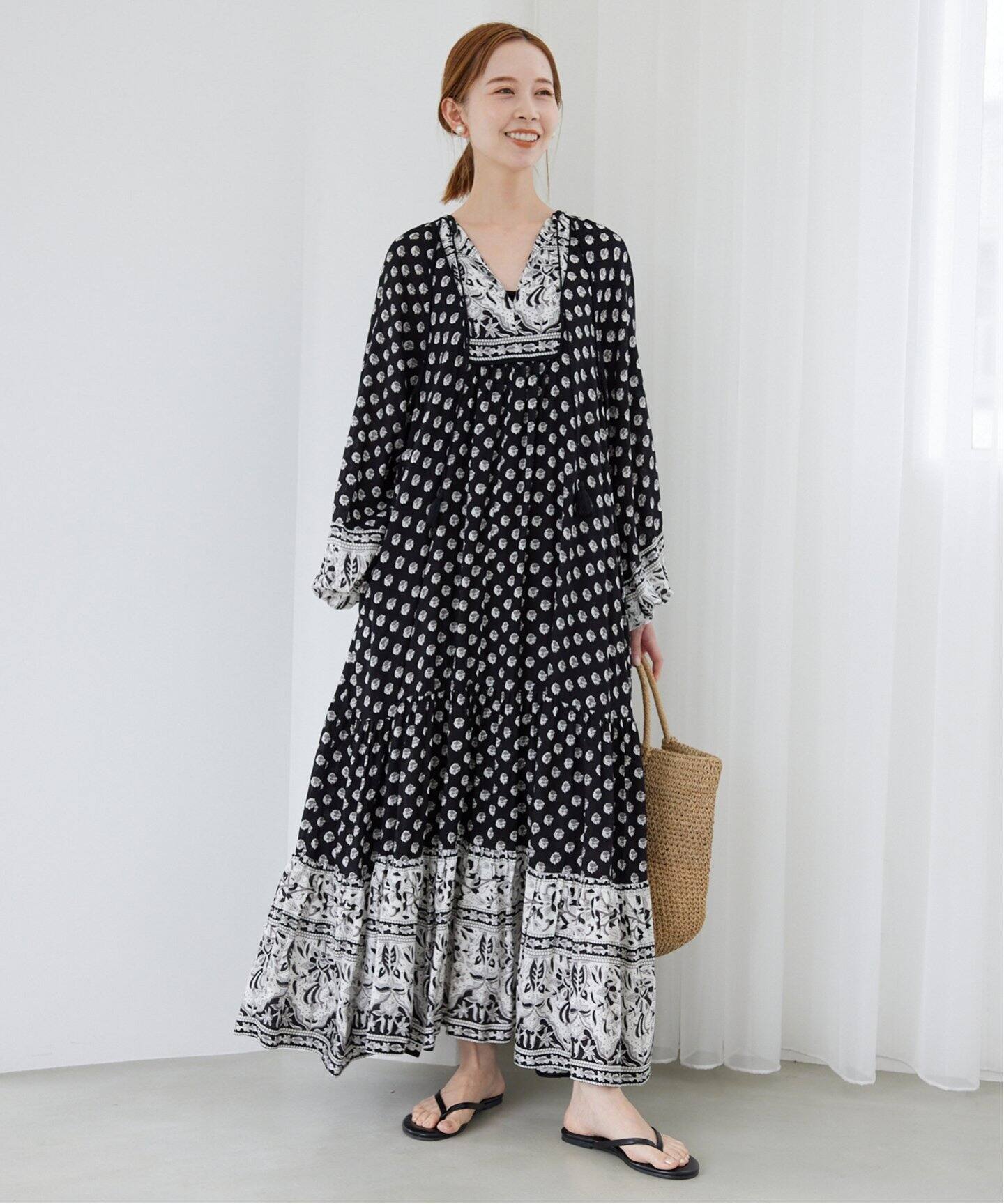 インドパネルパターンワンピース（ワンピース）｜SLOBE IENA（スローブ  