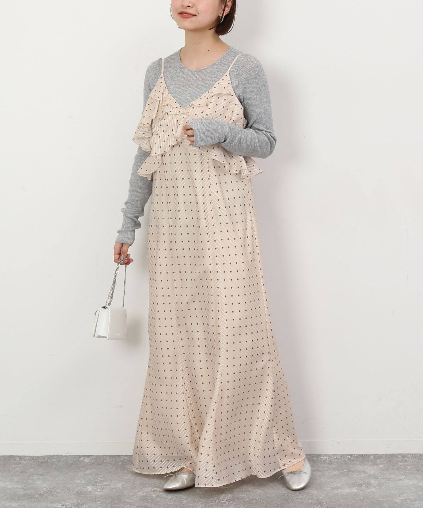 ドットラッフルキャミワンピース（ワンピース）｜SLOBE IENA（スローブ  