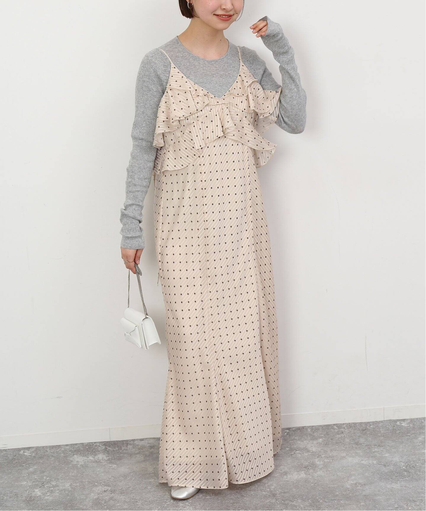 ドットラッフルキャミワンピース（ワンピース）｜SLOBE IENA（スローブ  