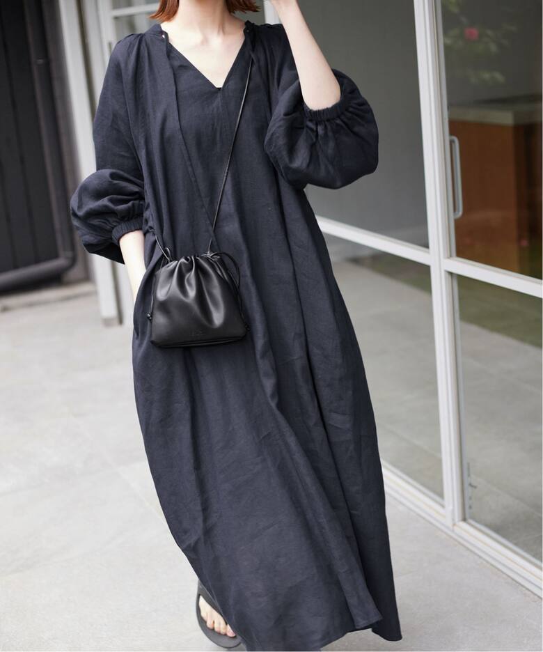 追加》ボリュームスリーブリネンワンピース（ワンピース）｜SLOBE IENA  