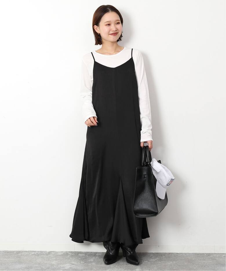 2枚セット》畦ニット×キャミワンピースセット（ワンピース）｜SLOBE  