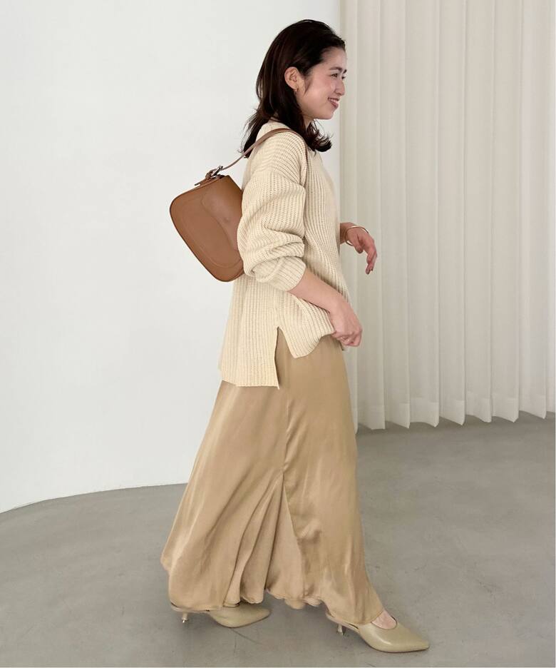 2枚セット》畦ニット×キャミワンピースセット（ワンピース）｜SLOBE  