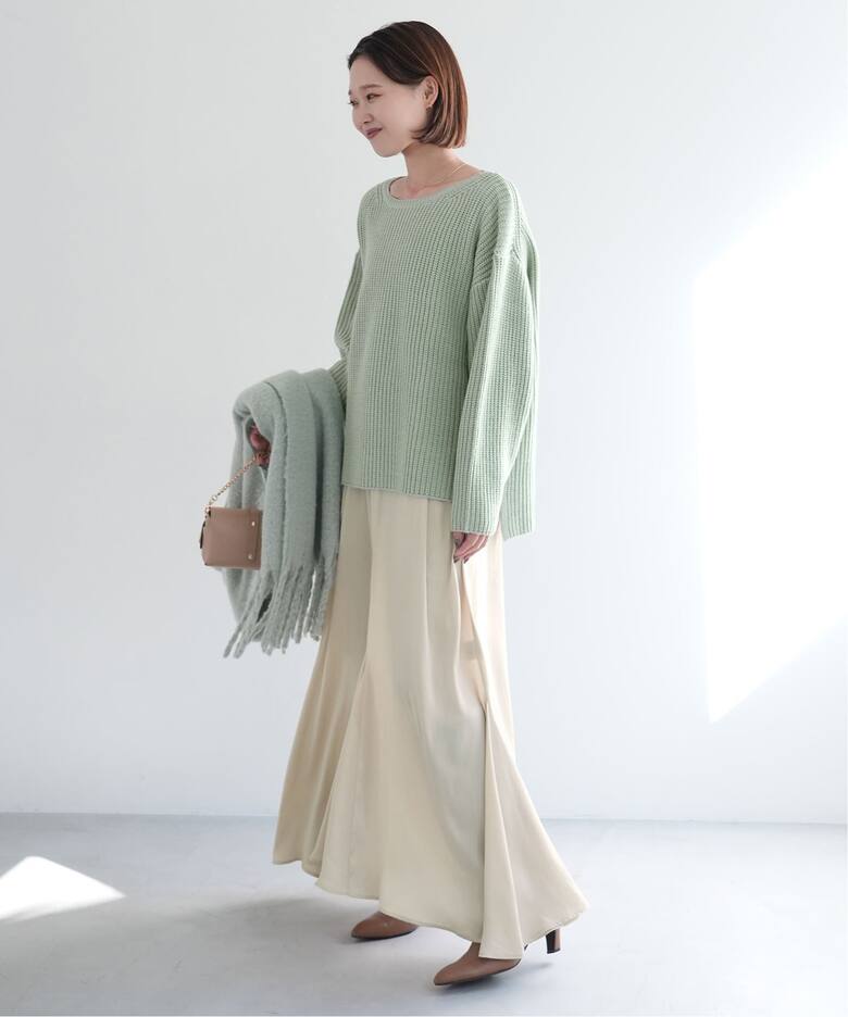 2枚セット》畦ニット×キャミワンピースセット（ワンピース）｜SLOBE  