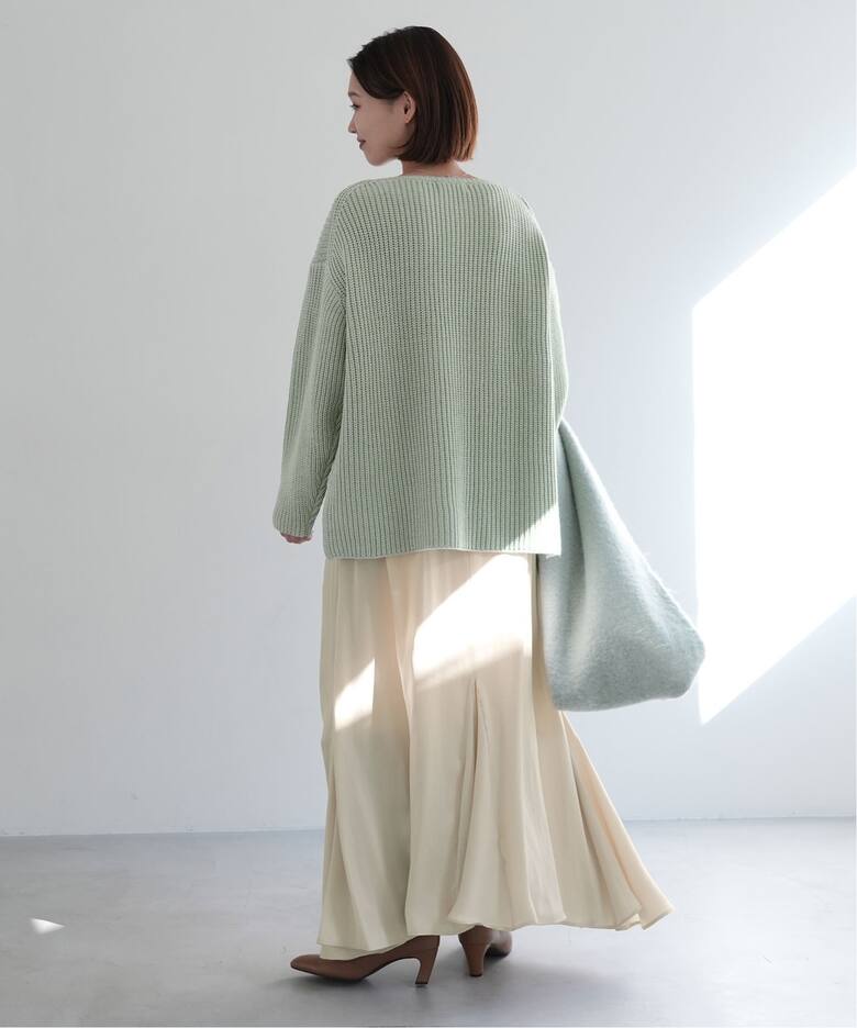 2枚セット》畦ニット×キャミワンピースセット（ワンピース）｜SLOBE  