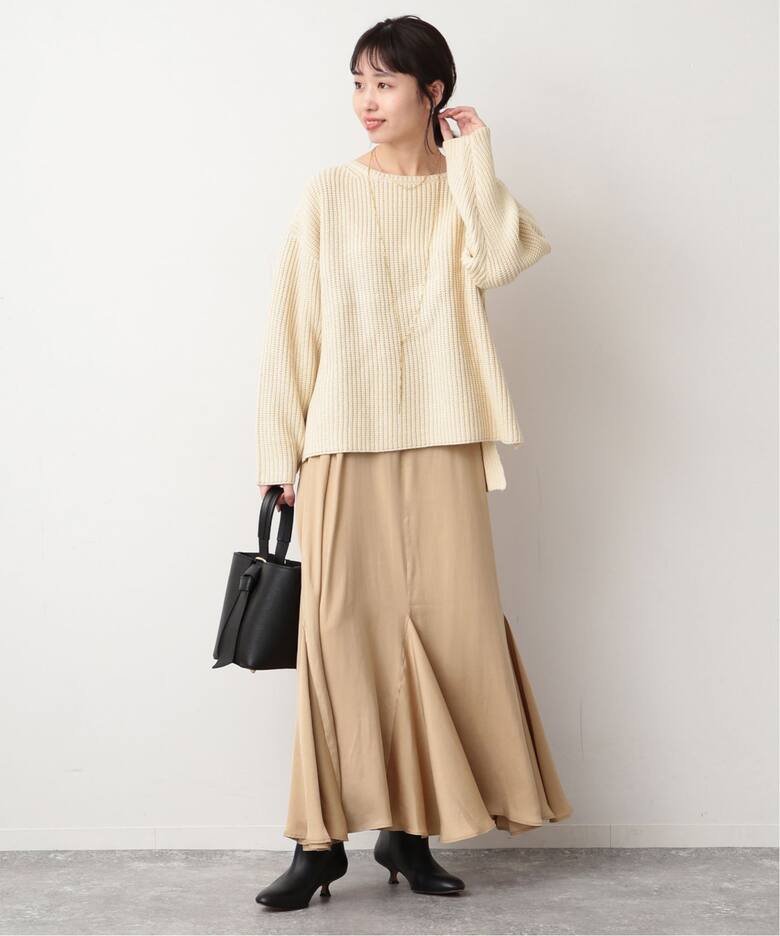 2枚セット》畦ニット×キャミワンピースセット（ワンピース）｜SLOBE  