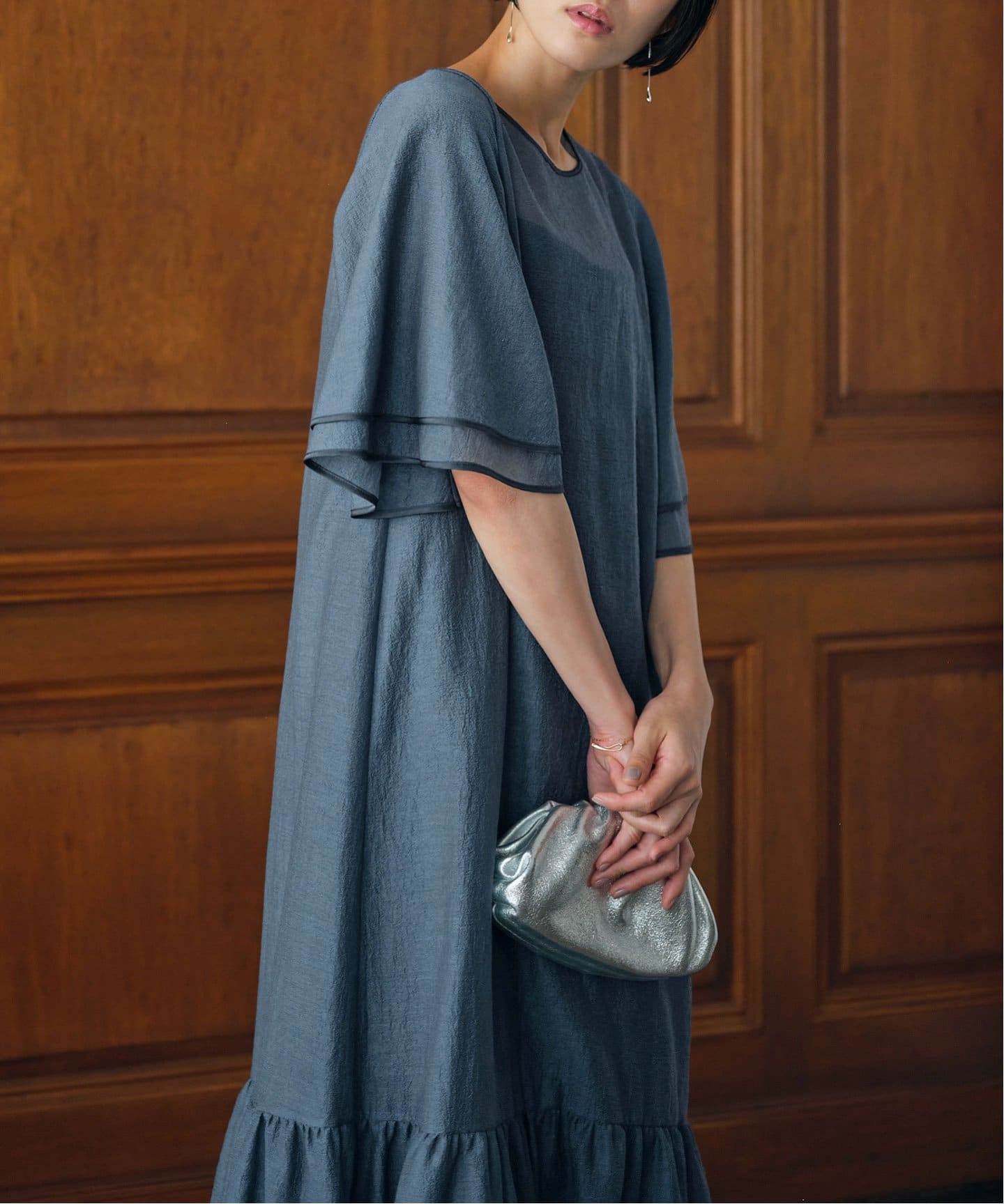 habiオーガンジーサテンドレス（ワンピース）｜SLOBE IENA（スローブ