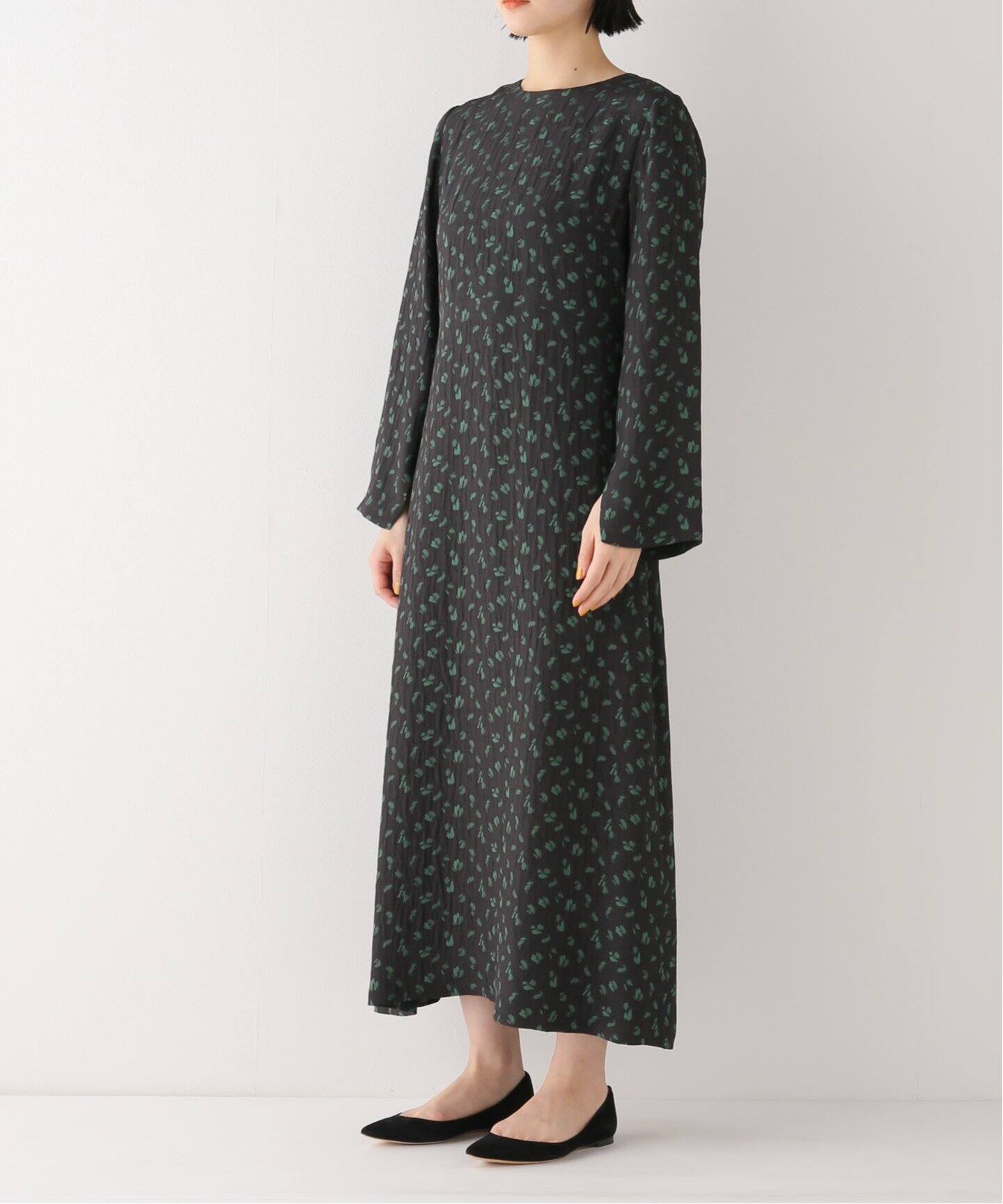 habiフラワージャガードフレアドレス（ドレス）｜SLOBE IENA（スローブ  