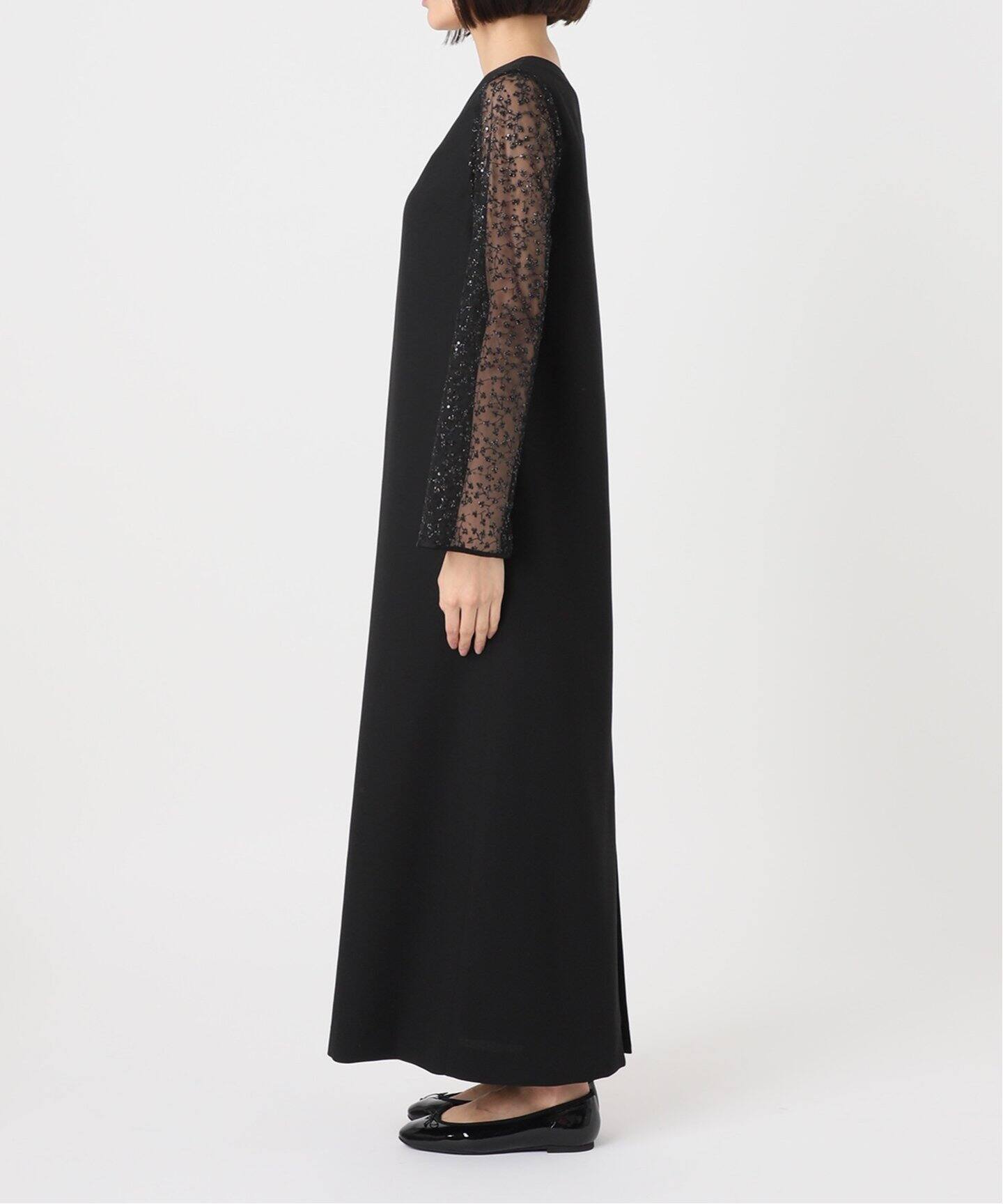 habiスパンコールレーススリーブドレス（ワンピース）｜SLOBE IENA  