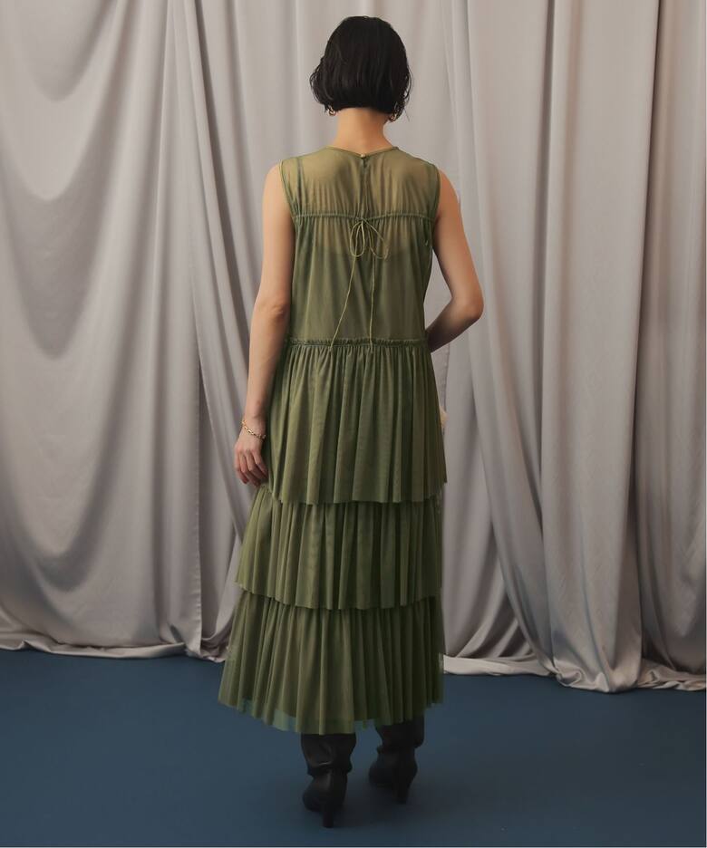 habiチュールフリルティアードドレス（ワンピース）｜SLOBE IENA  