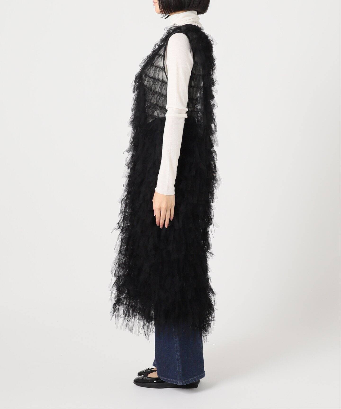 IENA LA BOUCLE チュールフリンジシフトドレス（ワンピース）｜IENA  