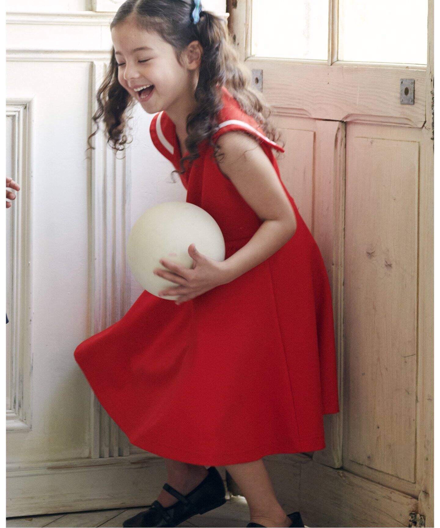 BASIC】セーラーカラーノースリーブドレス kids(90cm‐150cm)（キッズ 