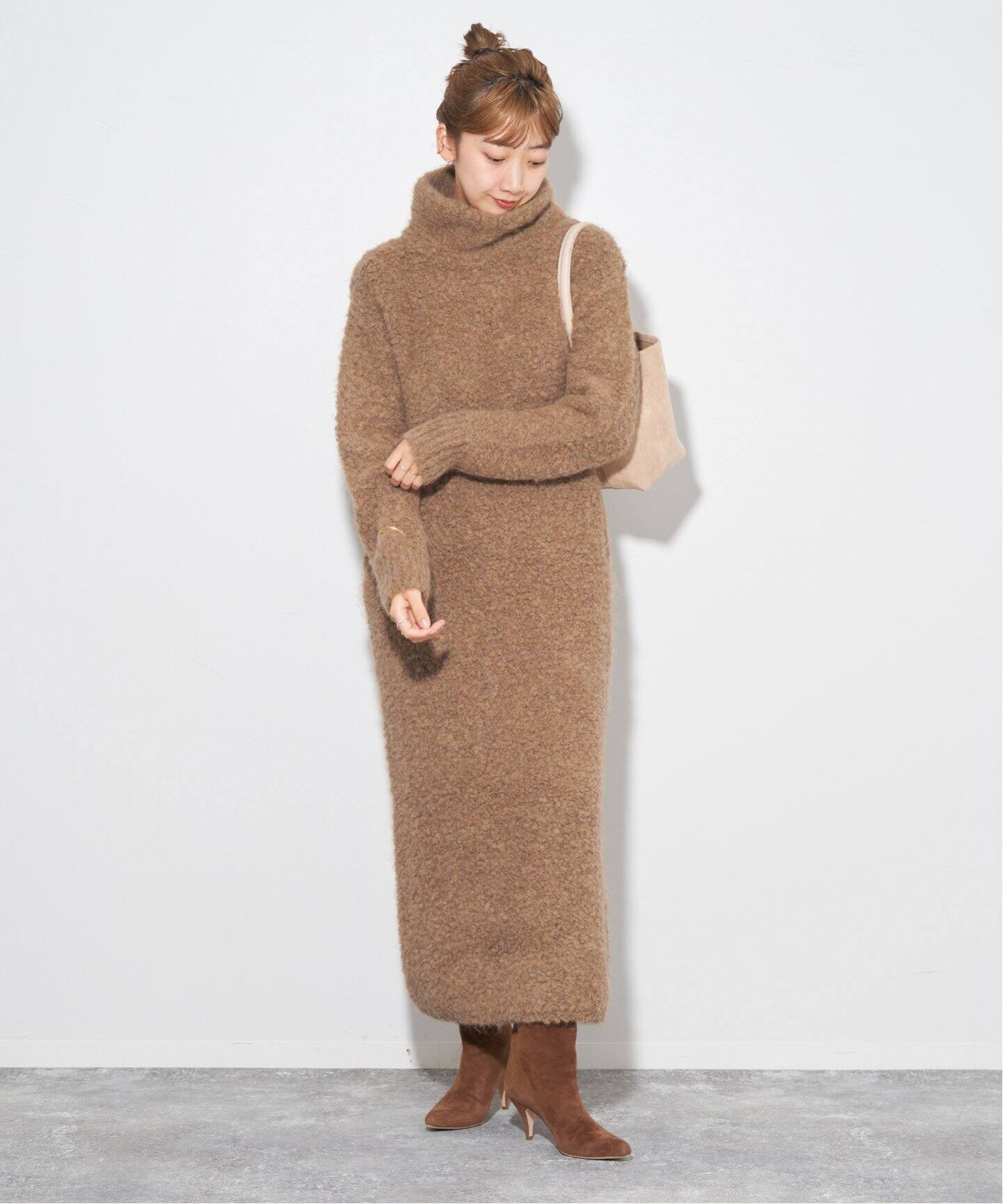 ALPACA BOUCLE ワンピース（ニットワンピース）｜Plage  