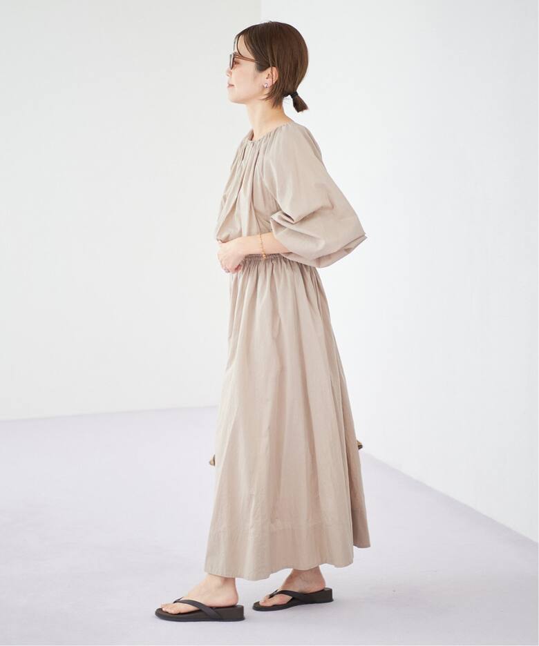 Lawn ブラウジング ギャザーワンピース（ワンピース）｜Plage  