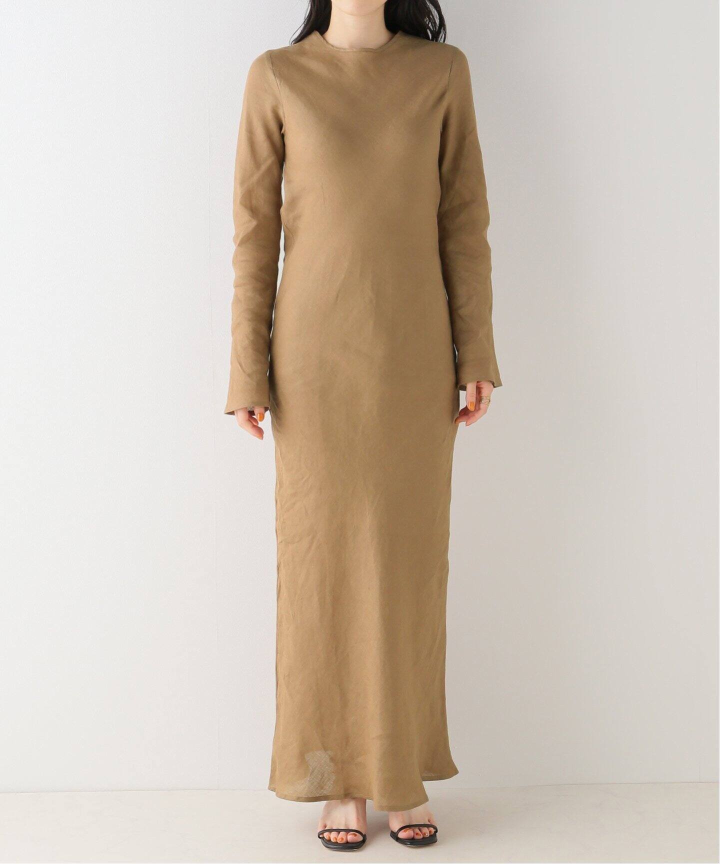 BASERANGE/ベースレンジ】 DYDINE LONGSLEEVE ワンピース（ブラウン  