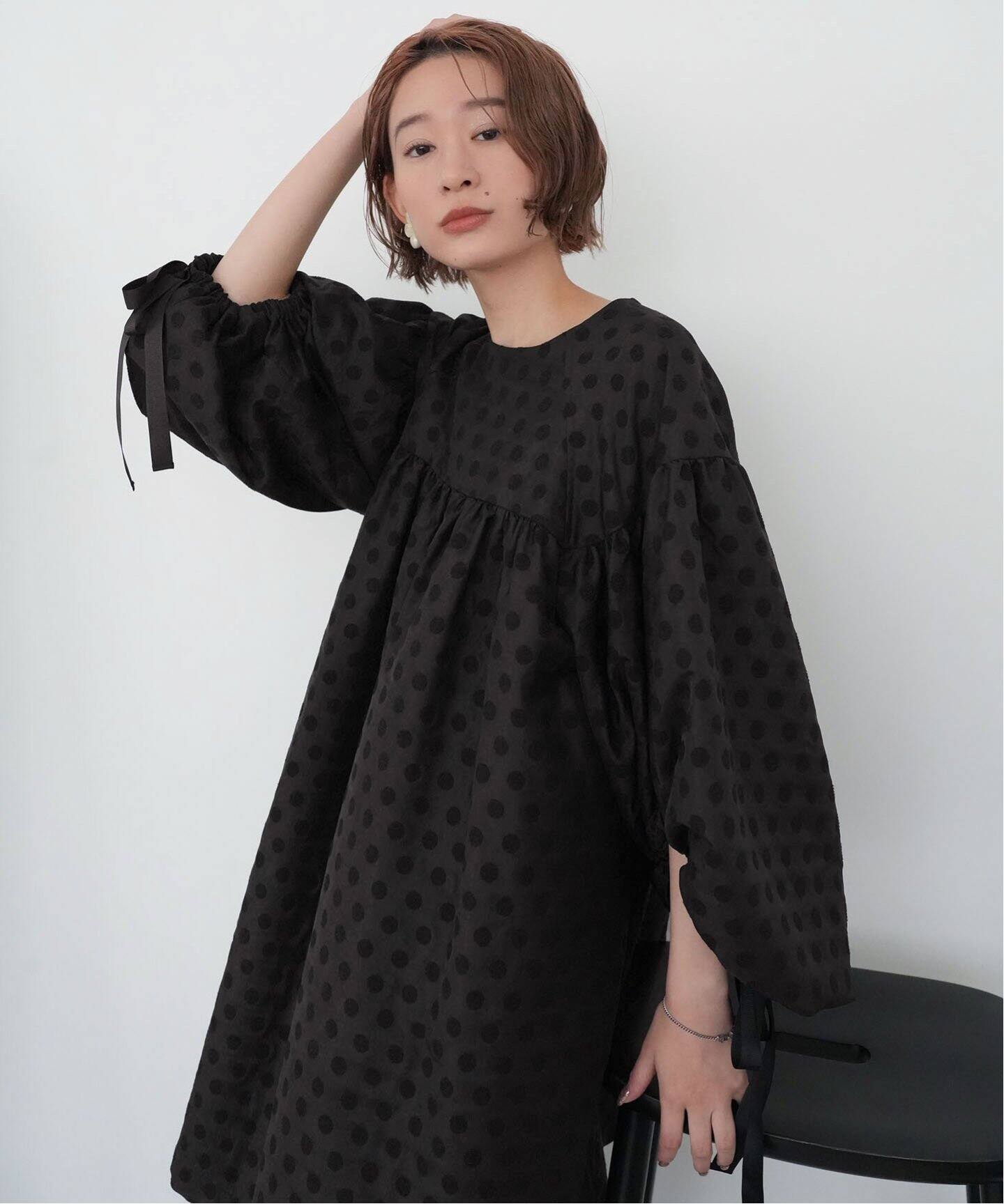 SLOBE citron. ドットジャガードミニドレス（ワンピース）｜SLOBE IENA 