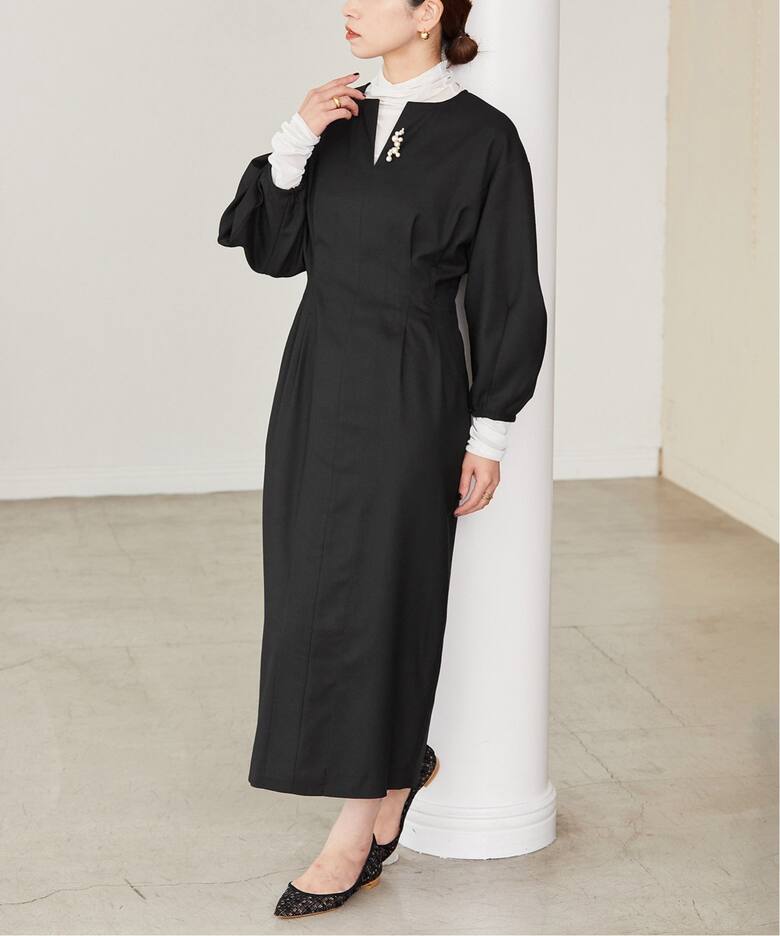 追加》P/Ryツイルウエストシェイプワンピース（ワンピース）｜VERMEIL  