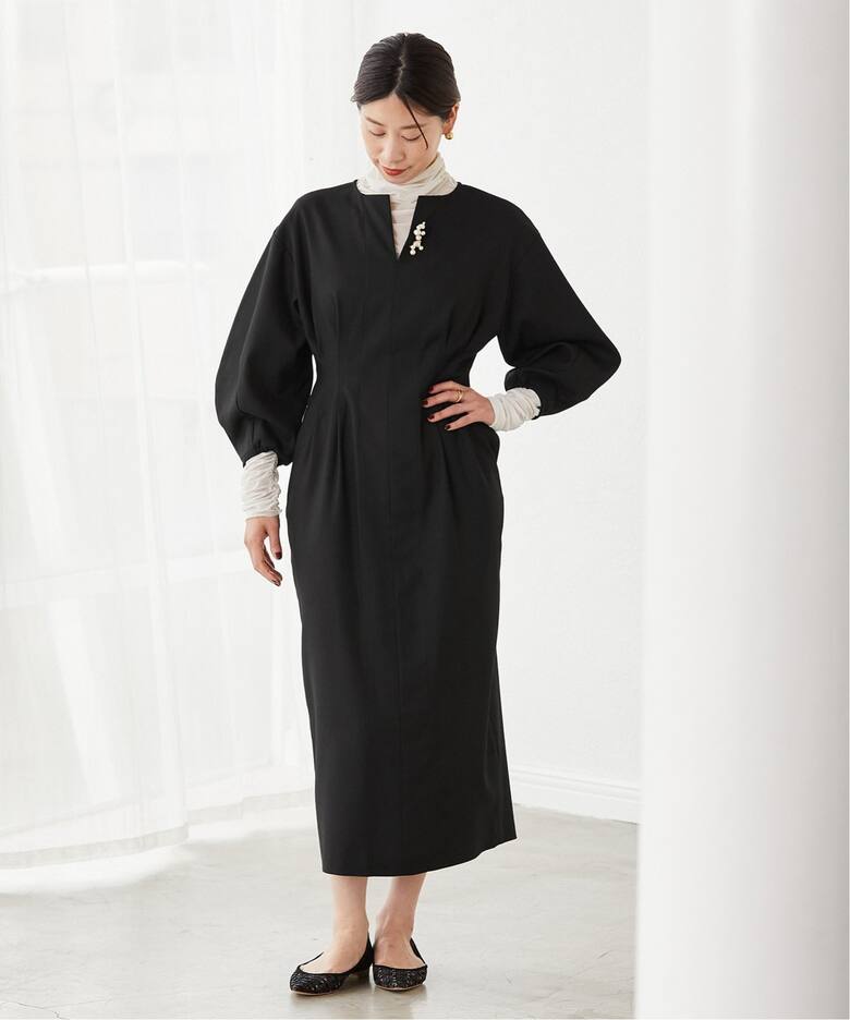 追加》P/Ryツイルウエストシェイプワンピース（ワンピース）｜VERMEIL  