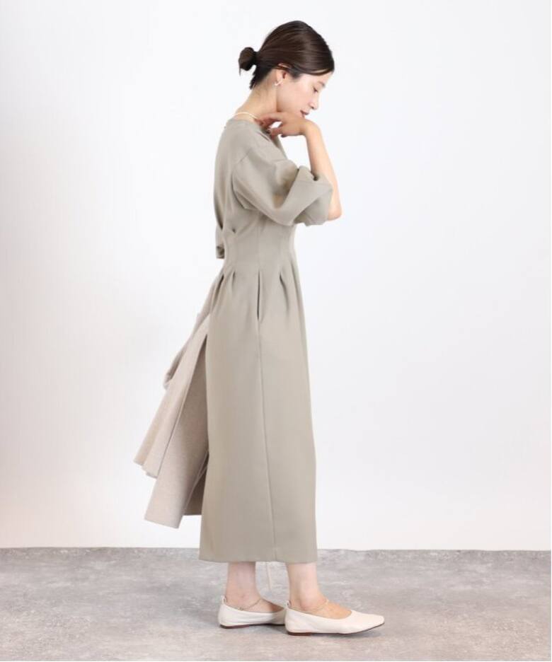 追加》P/Ryツイルウエストシェイプワンピース（ワンピース）｜VERMEIL  