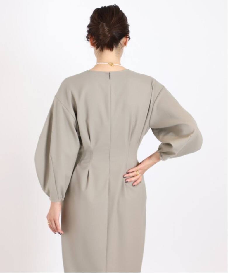 追加》P/Ryツイルウエストシェイプワンピース（ワンピース）｜VERMEIL  