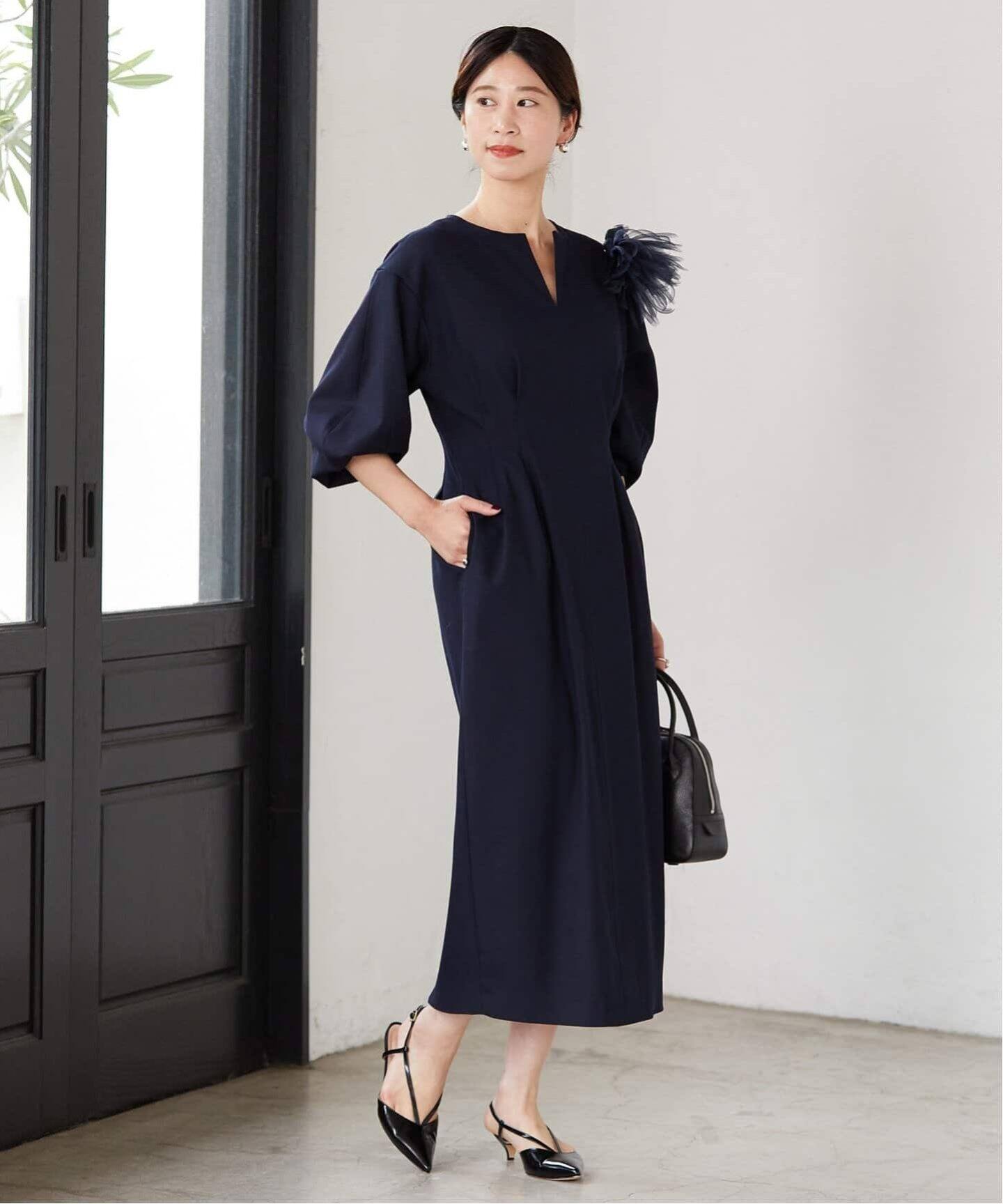 追加2》P/Ryツイルウエストシェイプワンピース（ワンピース）｜VERMEIL  