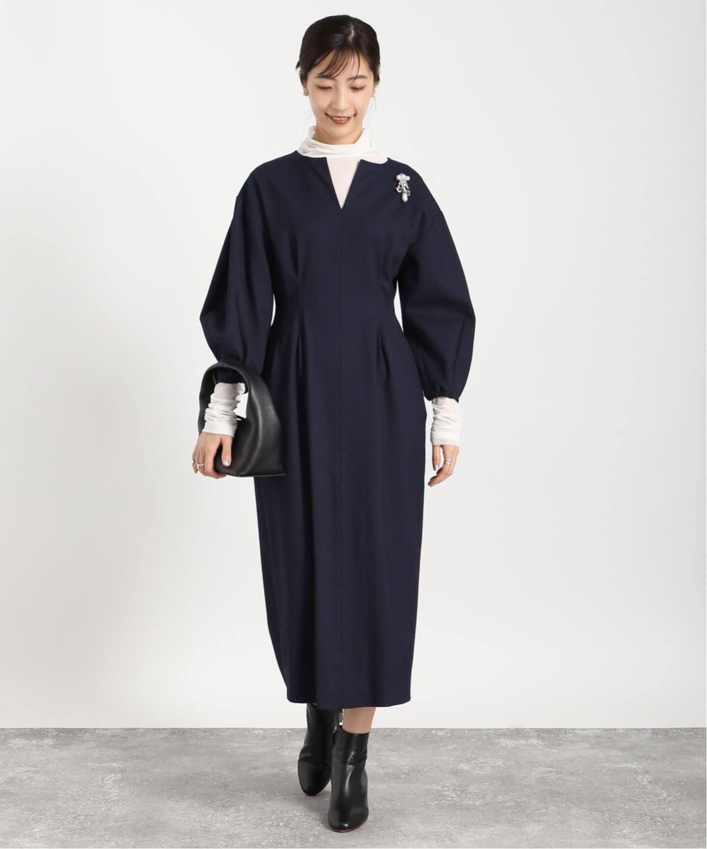 追加2》P/Ryツイルウエストシェイプワンピース（ワンピース）｜VERMEIL  