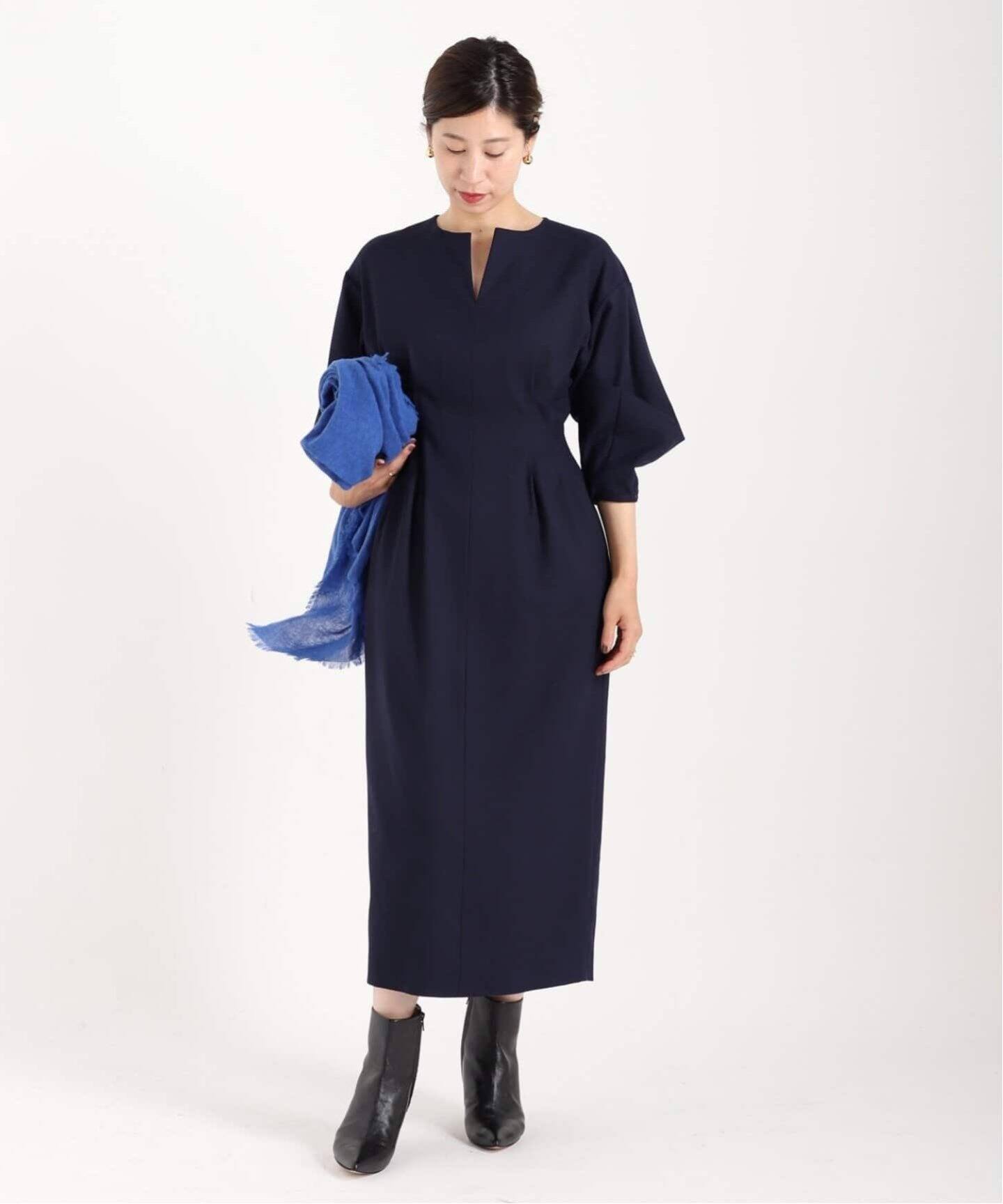 追加2》P/Ryツイルウエストシェイプワンピース（ワンピース）｜VERMEIL  