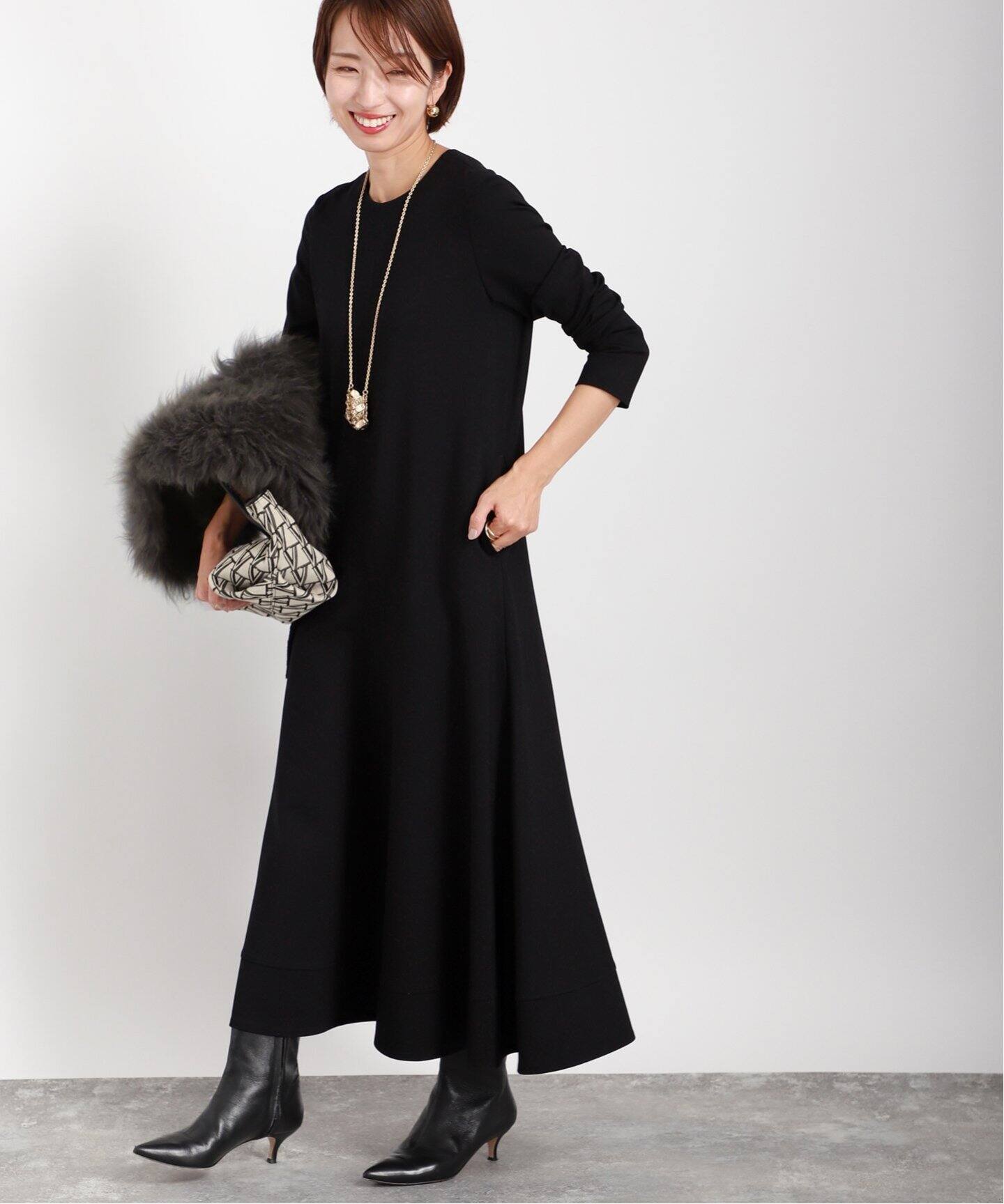 ポンチクルーネックワンピース（ワンピース）｜VERMEIL par iena  