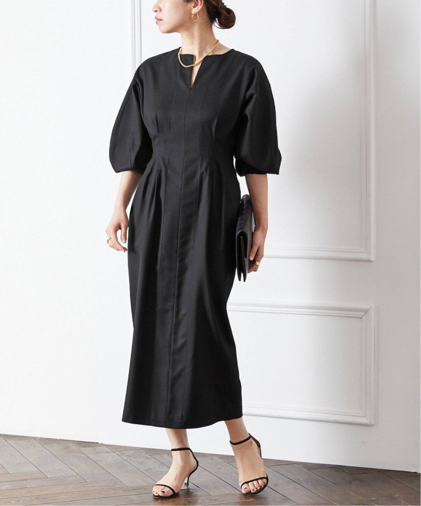 追加》P/Ryツイルウエストシェイプワンピース（ワンピース）｜VERMEIL  