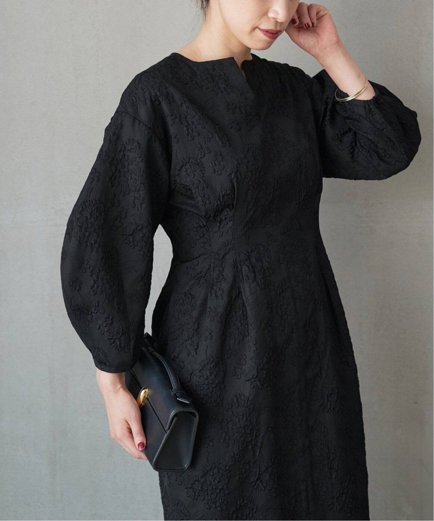 追加》ジャガードウエストシェイプワンピース（ワンピース）｜VERMEIL  