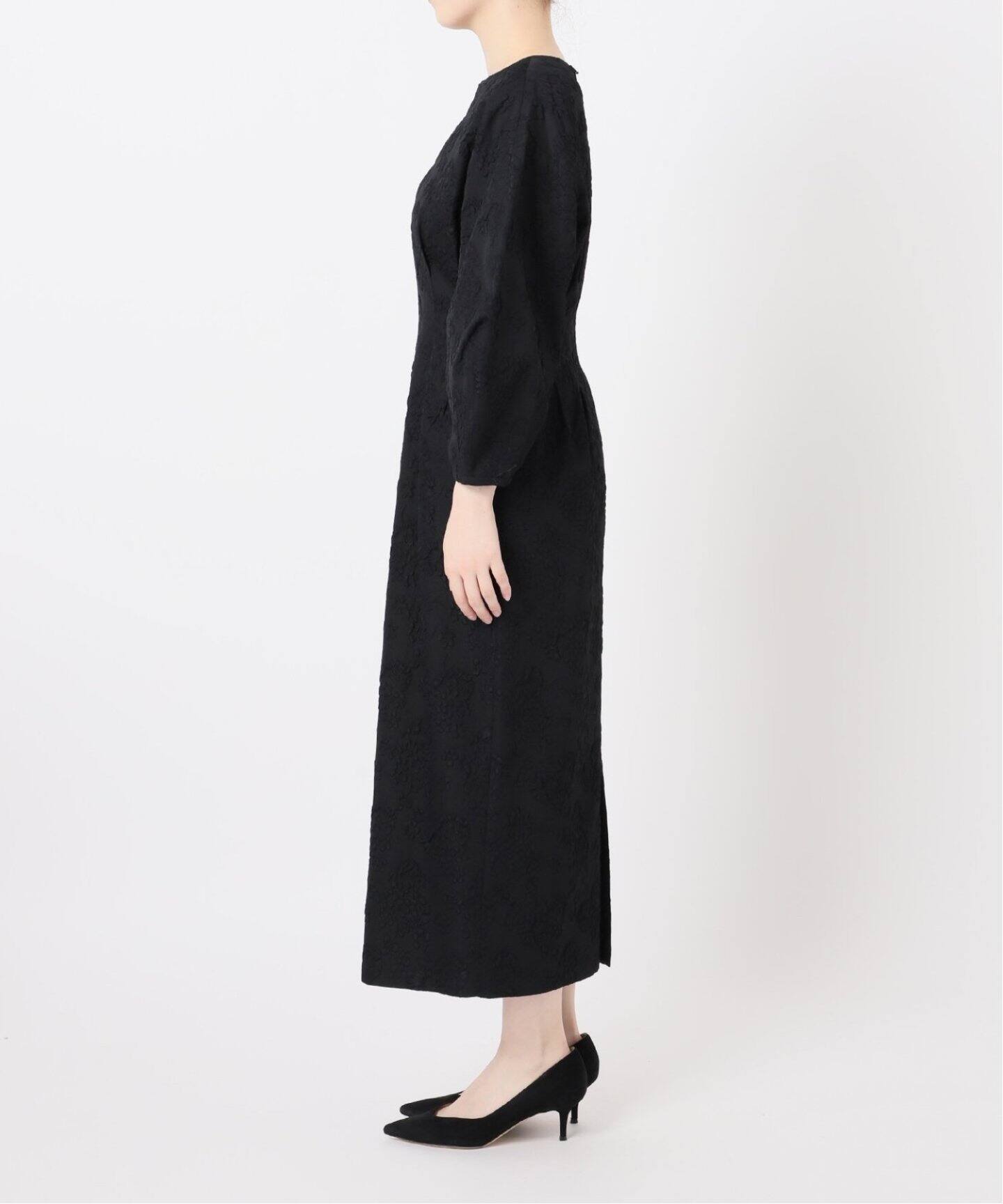 追加》ジャガードウエストシェイプワンピース（ワンピース）｜VERMEIL  