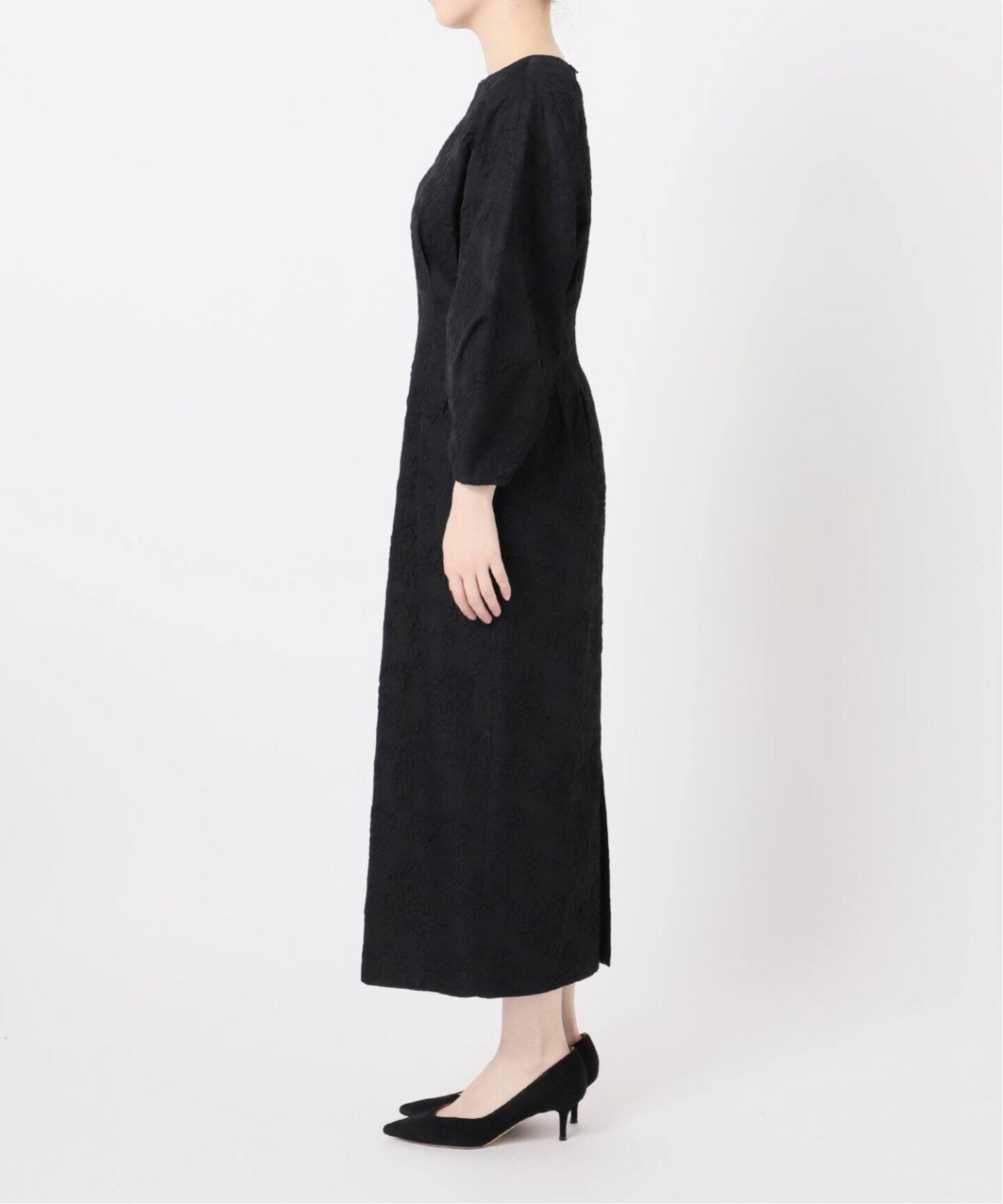 追加》ジャガードウエストシェイプワンピース（ワンピース）｜VERMEIL  