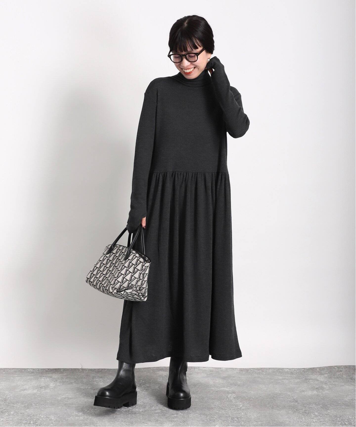 追加》ウールテレコイージーマキシドレス（ワンピース）｜VERMEIL par  