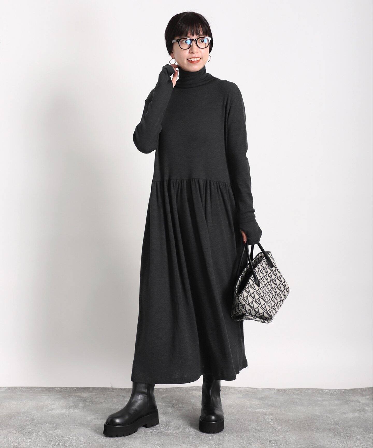 追加》ウールテレコイージーマキシドレス（ワンピース）｜VERMEIL par  