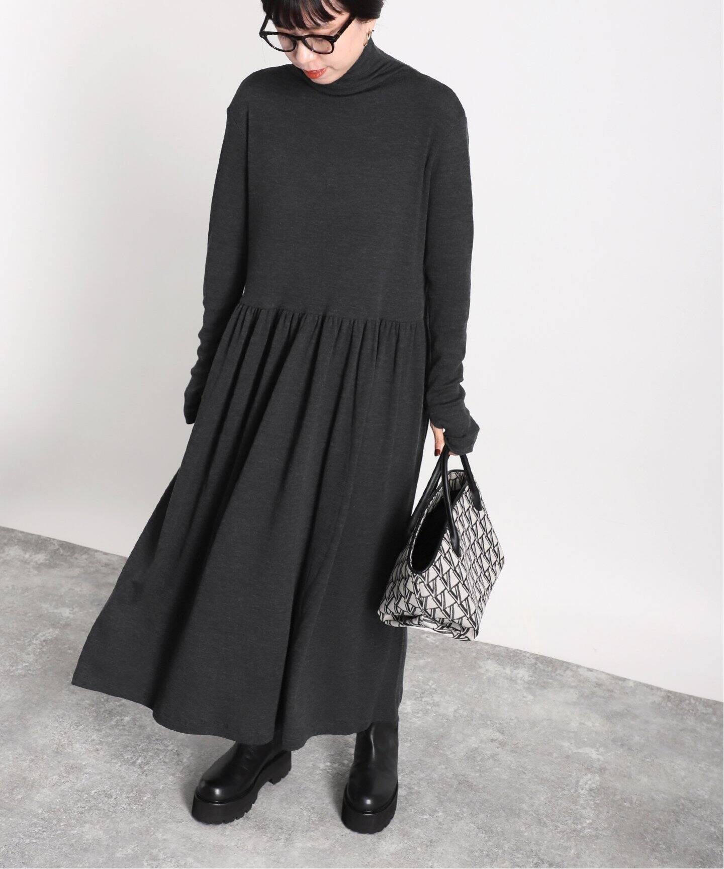 追加》ウールテレコイージーマキシドレス（ワンピース）｜VERMEIL par  
