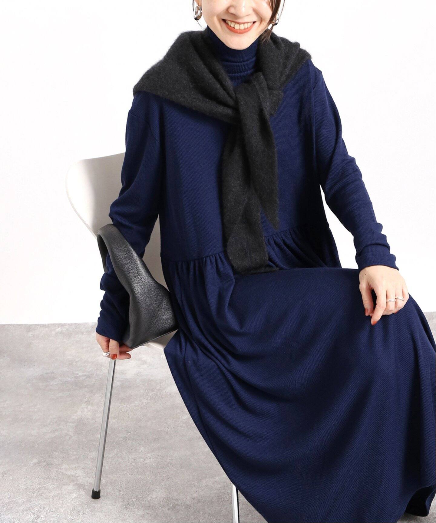 追加》ウールテレコイージーマキシドレス（ワンピース）｜VERMEIL par  