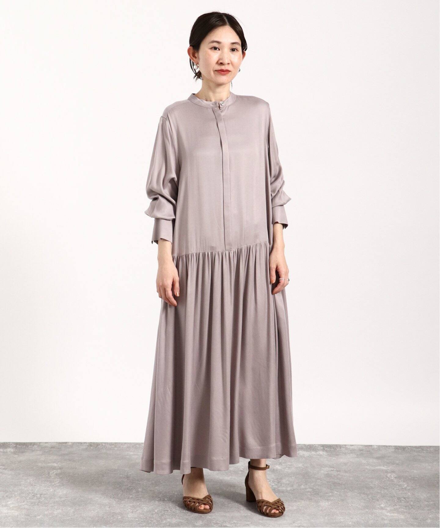 キュプラフィブリルギャザーワンピース（ワンピース）｜VERMEIL par  