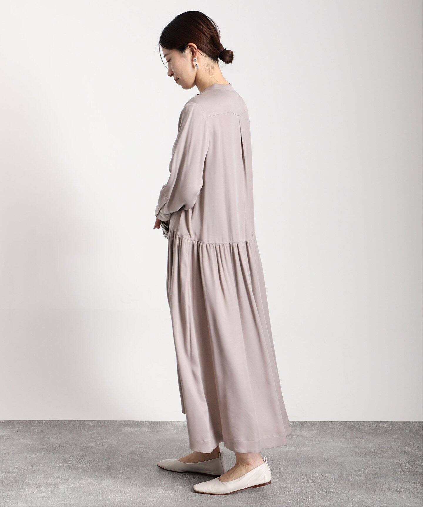 キュプラフィブリルギャザーワンピース（ワンピース）｜VERMEIL par  