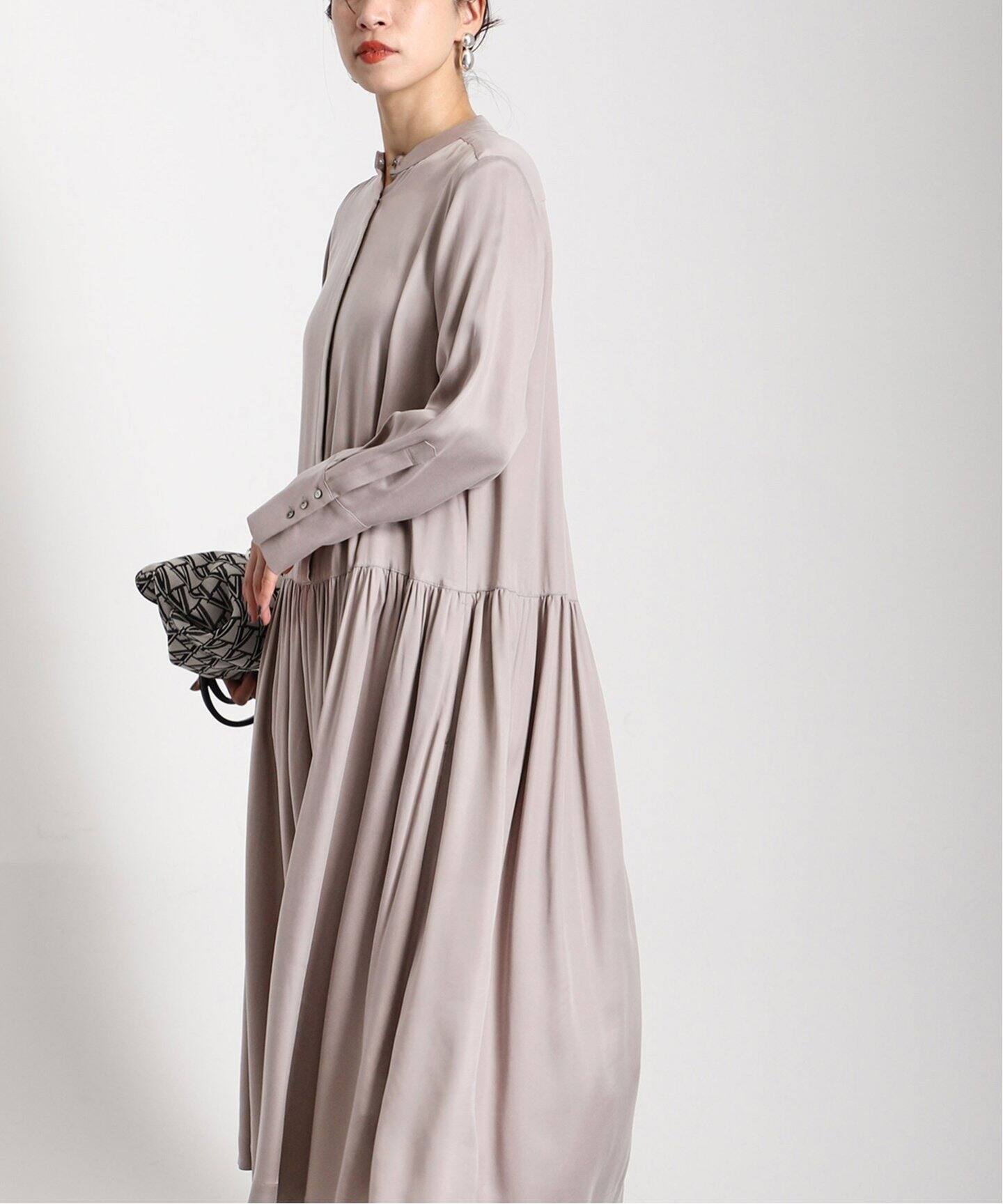 キュプラフィブリルギャザーワンピース（ワンピース）｜VERMEIL par  