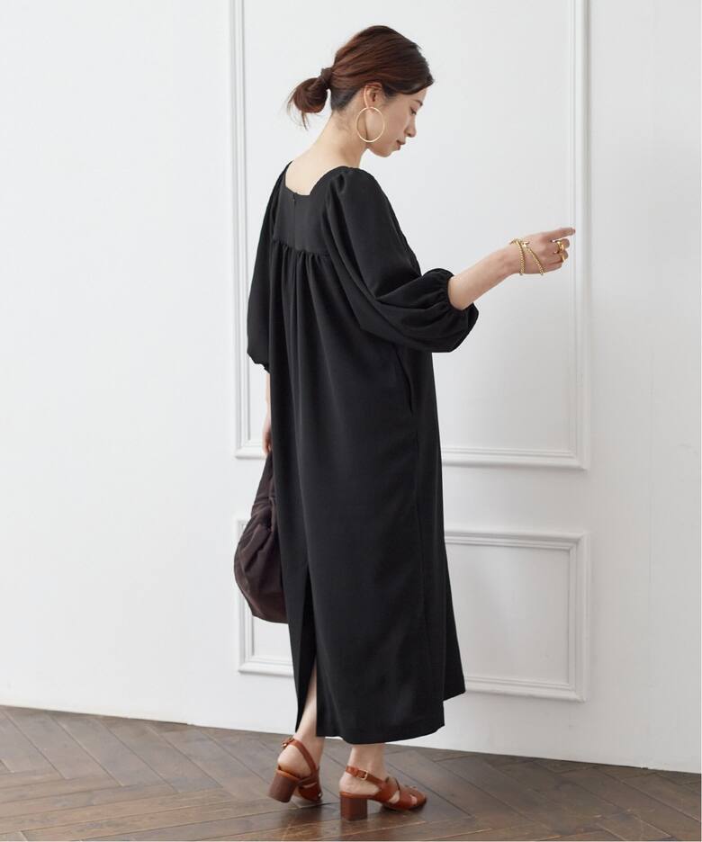 ジョーゼットスクエアネックワンピース（ワンピース）｜VERMEIL par  