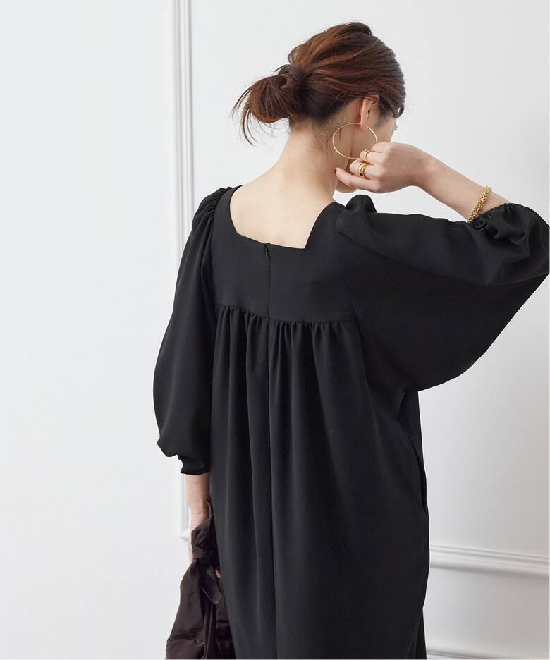 ジョーゼットスクエアネックワンピース（ワンピース）｜VERMEIL par  