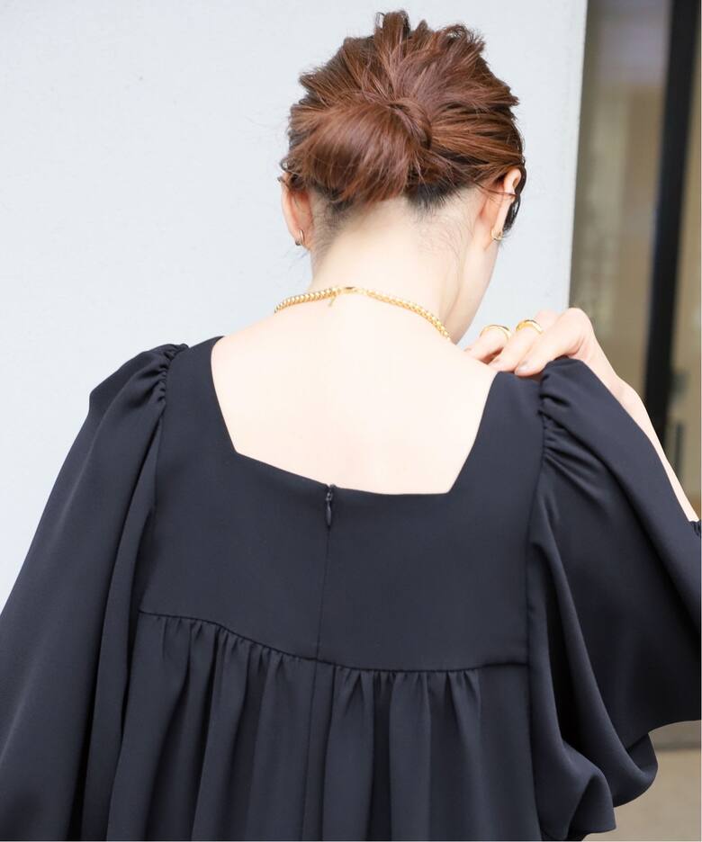 ジョーゼットスクエアネックワンピース（ワンピース）｜VERMEIL par  