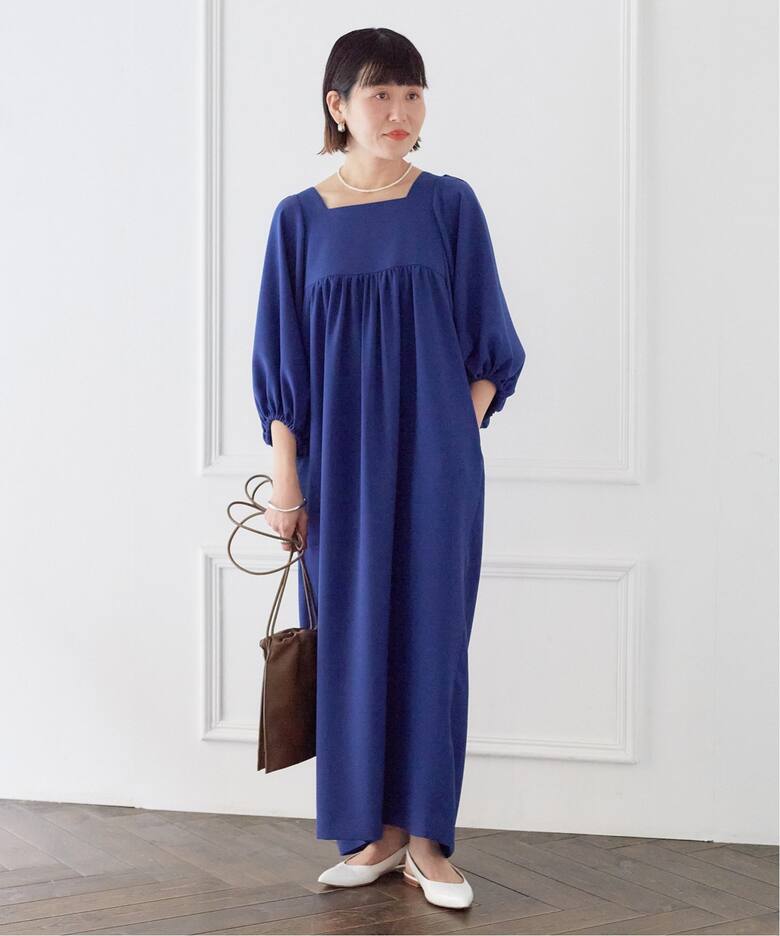 ジョーゼットスクエアネックワンピース（ワンピース）｜VERMEIL par  