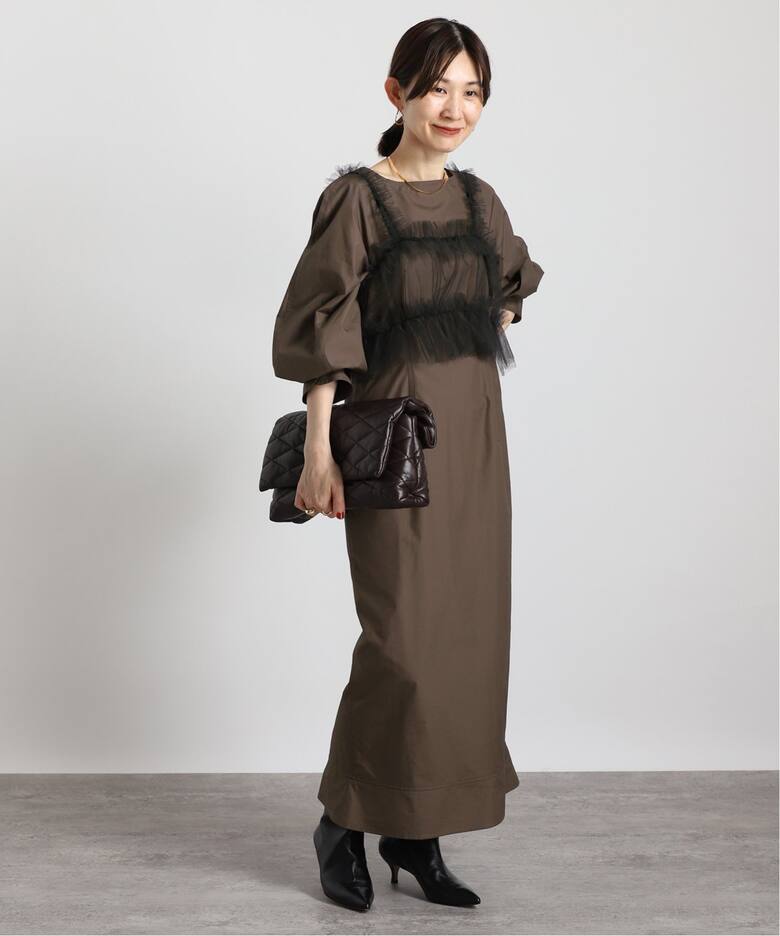 コットン パフスリーブ ワンピース（ワンピース）｜VERMEIL par iena  