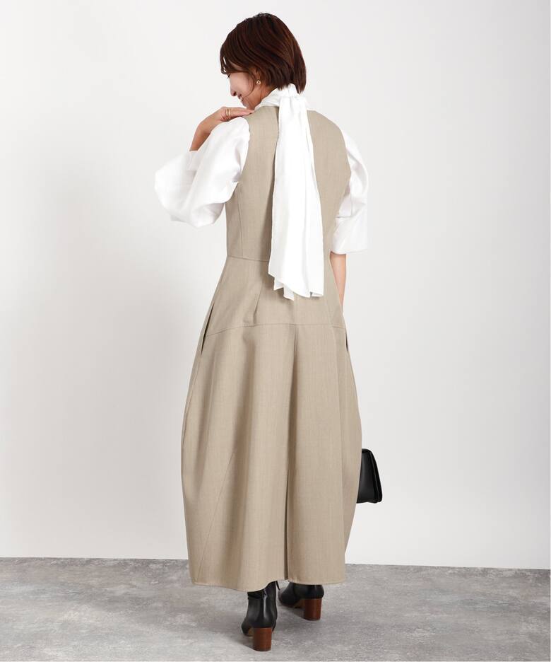 コクーンフォルム マキシ丈ワンピース（ワンピース）｜VERMEIL par  