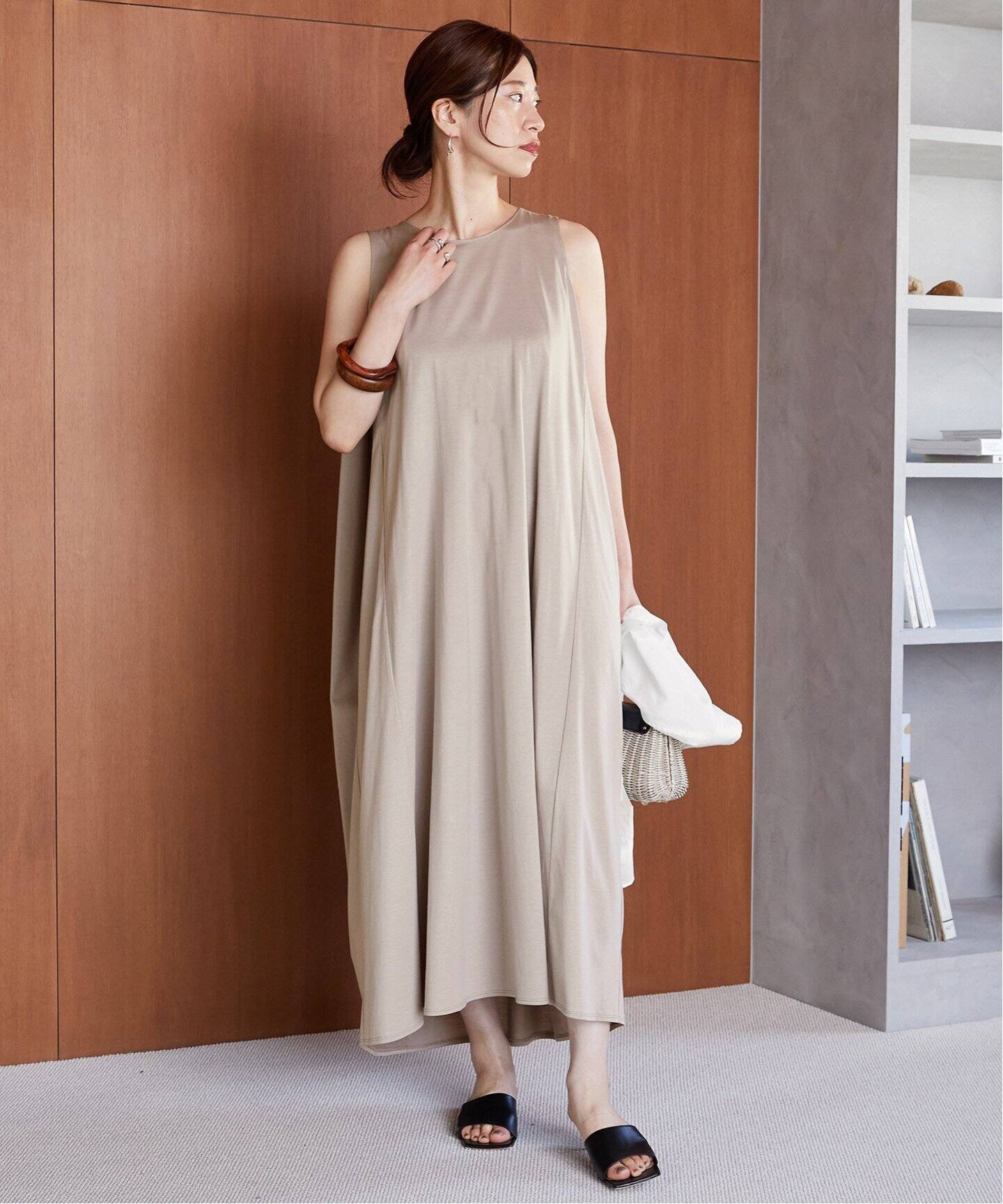 コンパクトコットンジャージーワンピース（ワンピース）｜VERMEIL par  