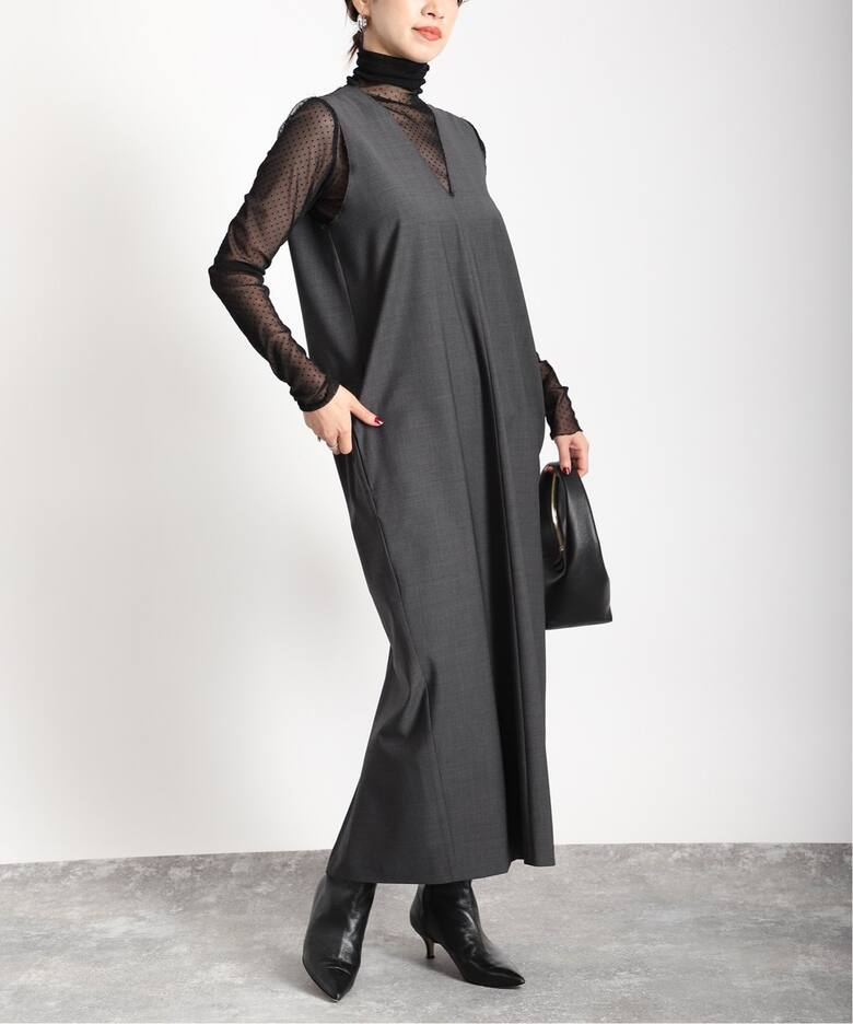 ロングVネックワンピース（ワンピース）｜VERMEIL par iena  